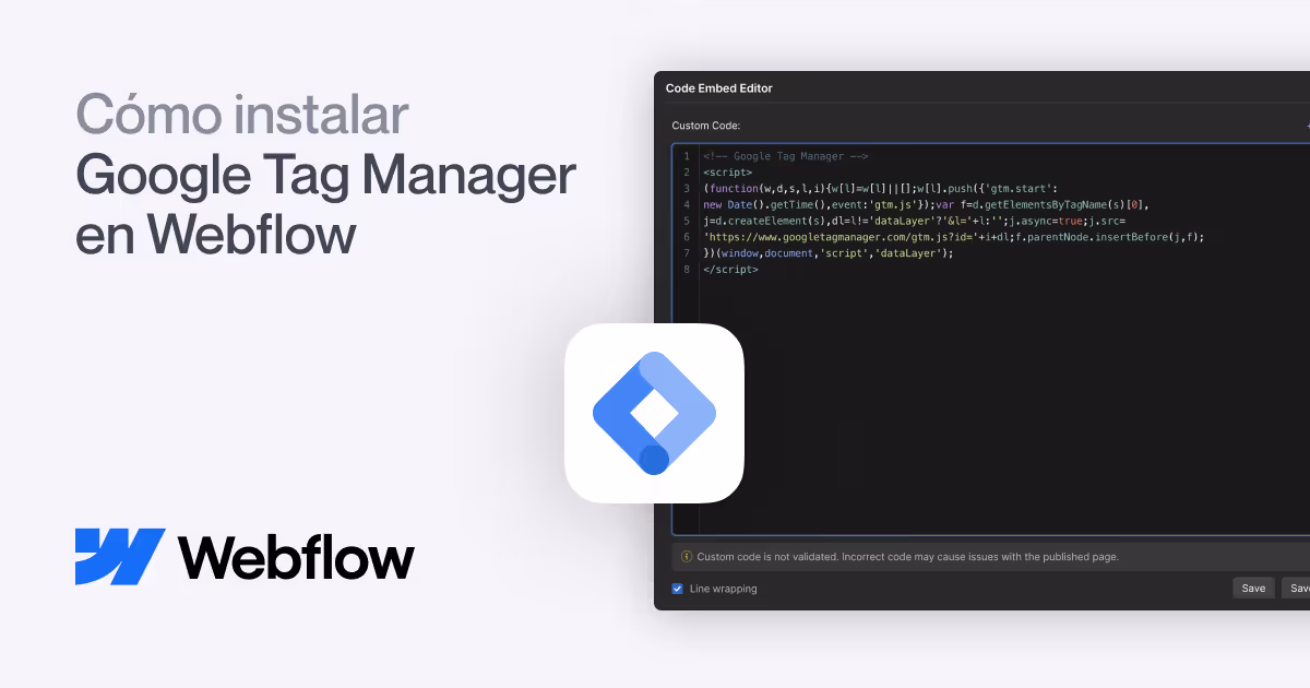How to install Google Tag Manager on Webflow