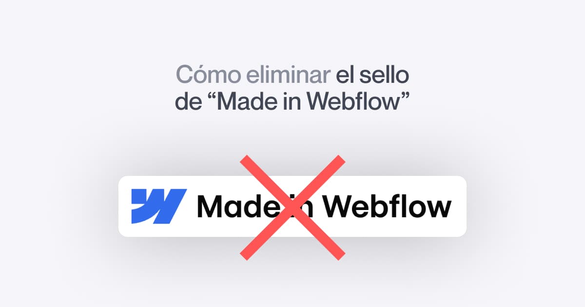Hide the “Made in Webflow” of a public website