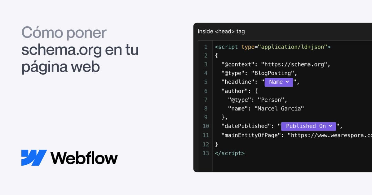 How to put a Schema in Webflow?